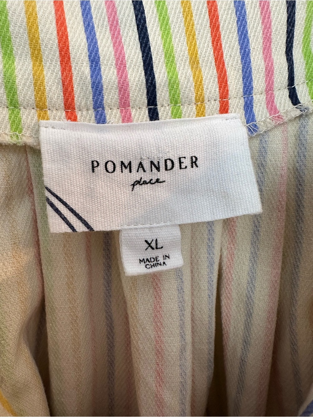 Tuckernuck Pomander Place Rainbow Striped Flutter-Sleeve Top - Picture 3 of 7